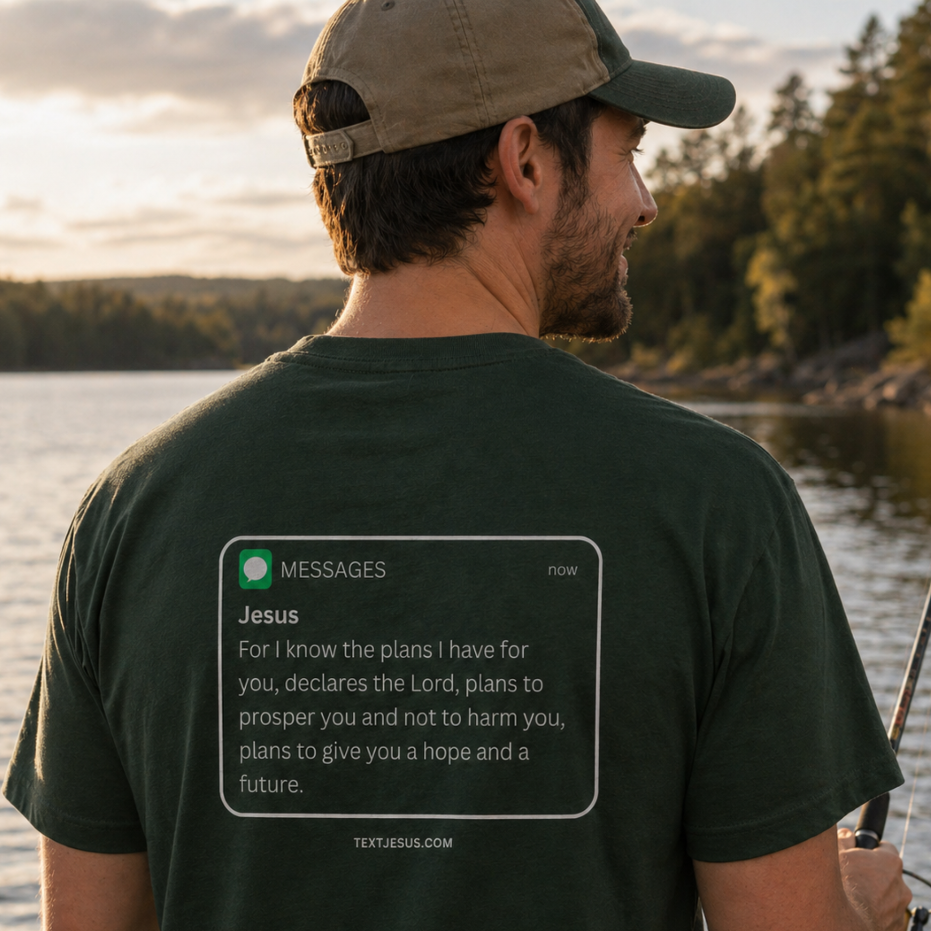 Jeremiah 29:11 green scripture tee